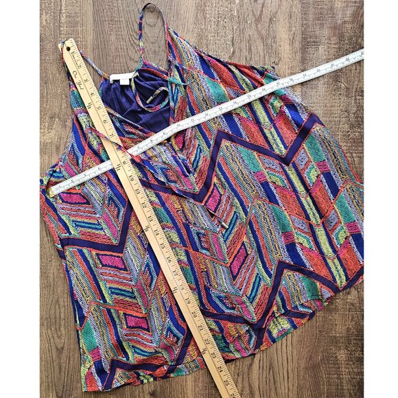 Ella Moss Mazatlan Tank Top Silk, XS, Rojo - Picture 3 of 10